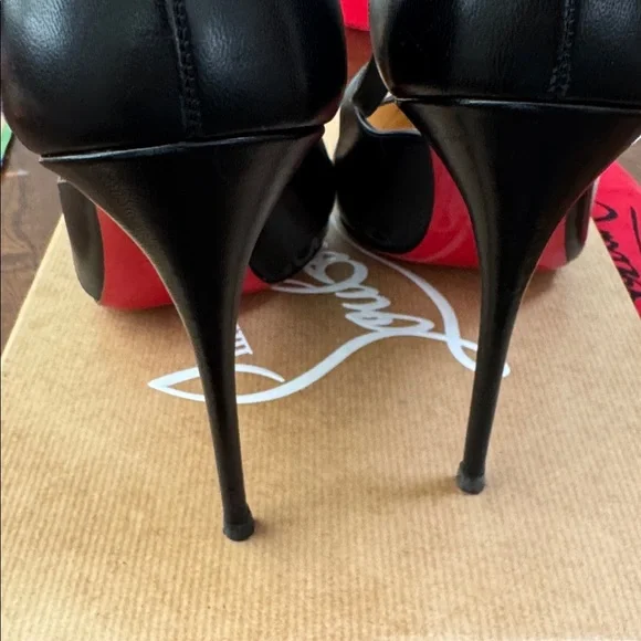 Christian Louboutin Crissos 100 Patent & Nappa Shiny Leather Pump Size 41.5 - Picture 10 of 14
